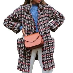 Sezane Multicolor Pea Coat